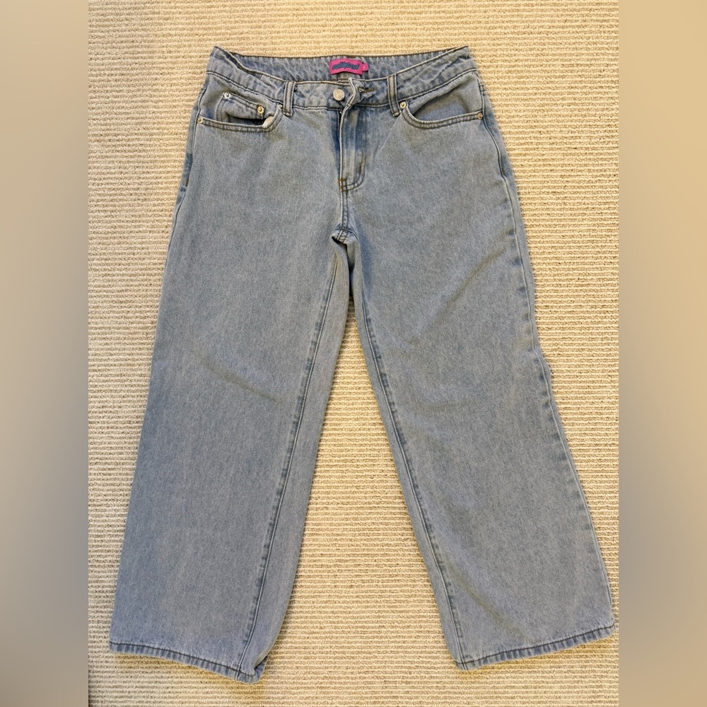 Edikted Light Blue Straight Leg Jeans - wide Small